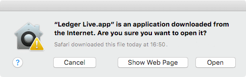 Aceite a instalação do Ledger Live no seu computador: